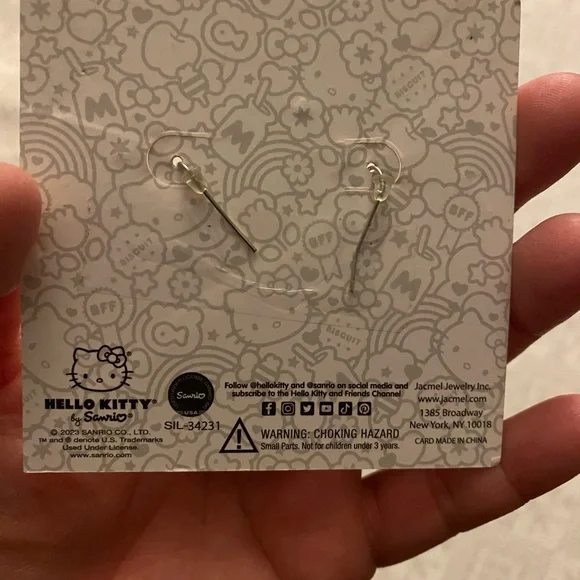 Hello Kitty Pink and Purple Charm Earrings - Picture 2 of 2